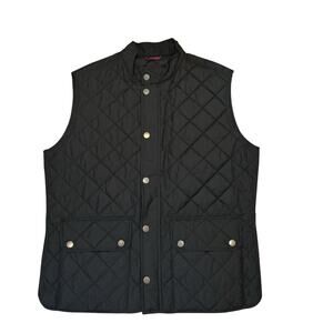UNTUCKit Men's Wynnwood Black Lightweight Quilted Puffer Vest‎ Size Large NWT